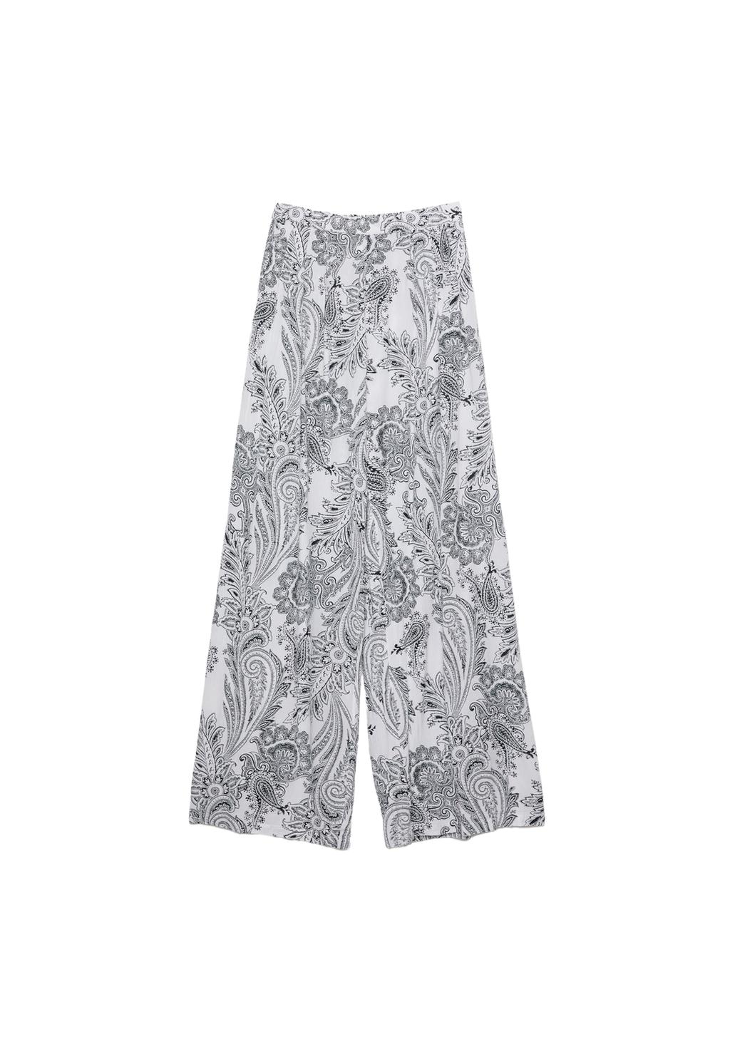 Flowing printed palazzo trousers