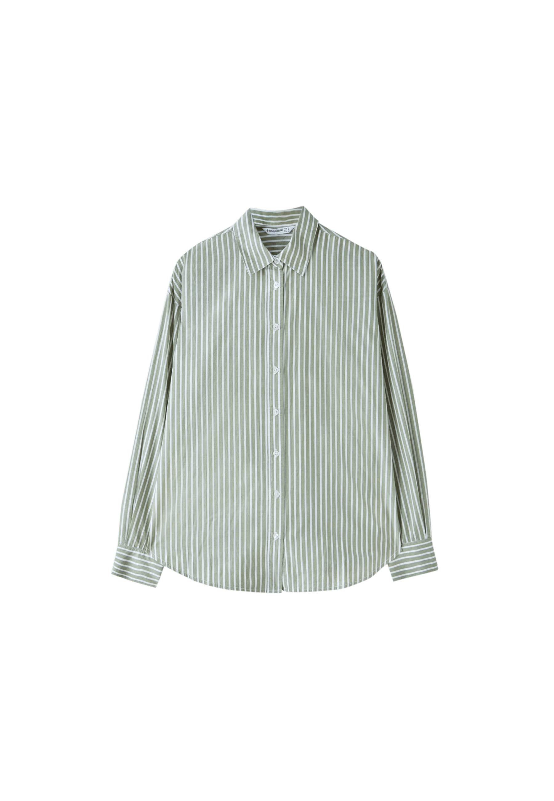 Adjustable regular poplin shirt — Khaki