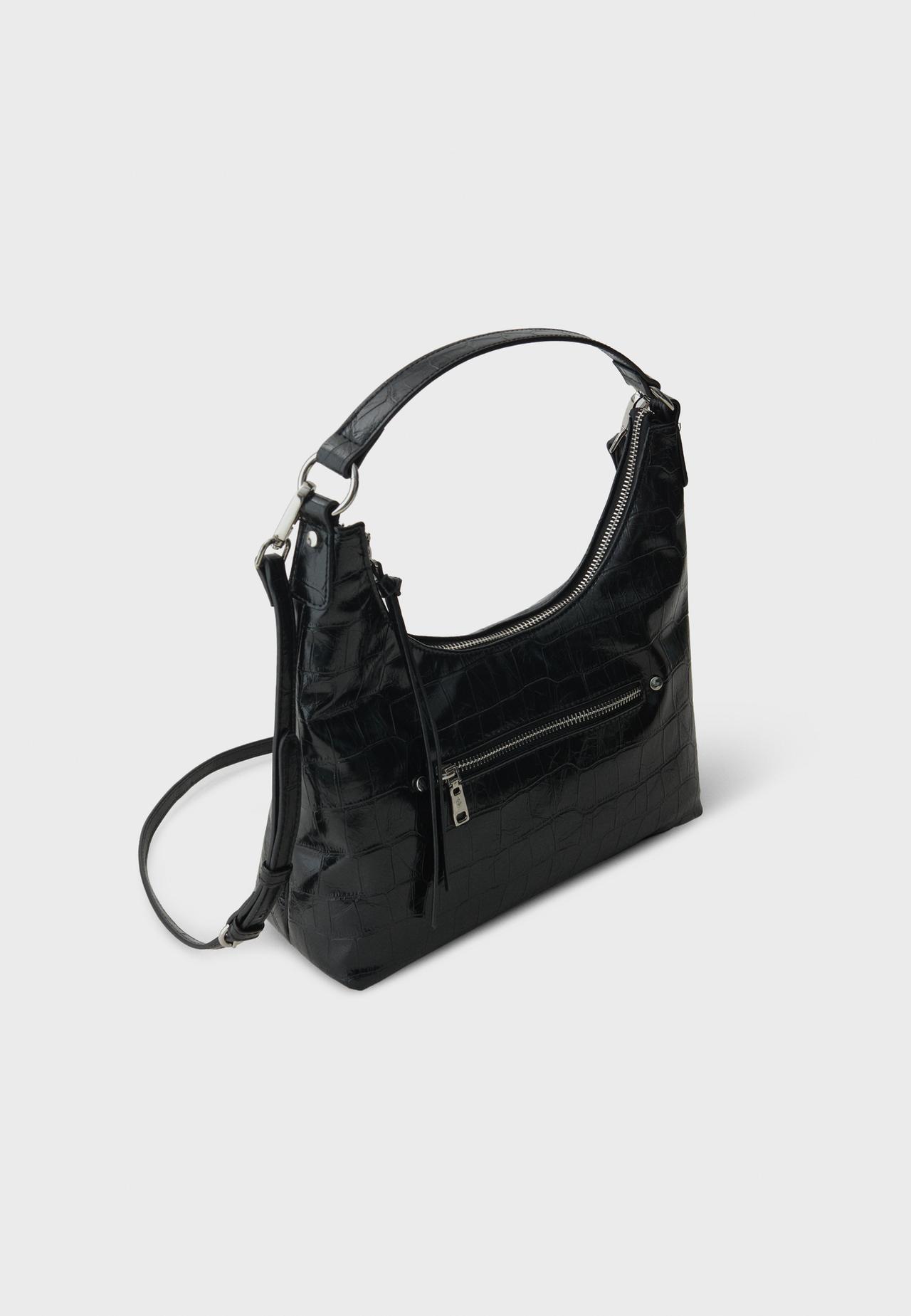 Strappy shoulder bag — Black