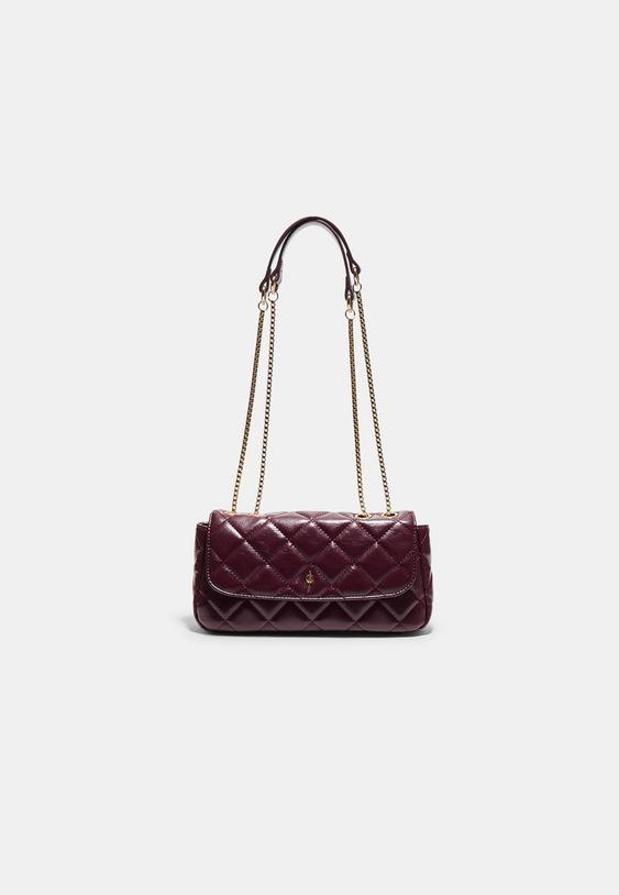 bolso bandolera acolchada cadena