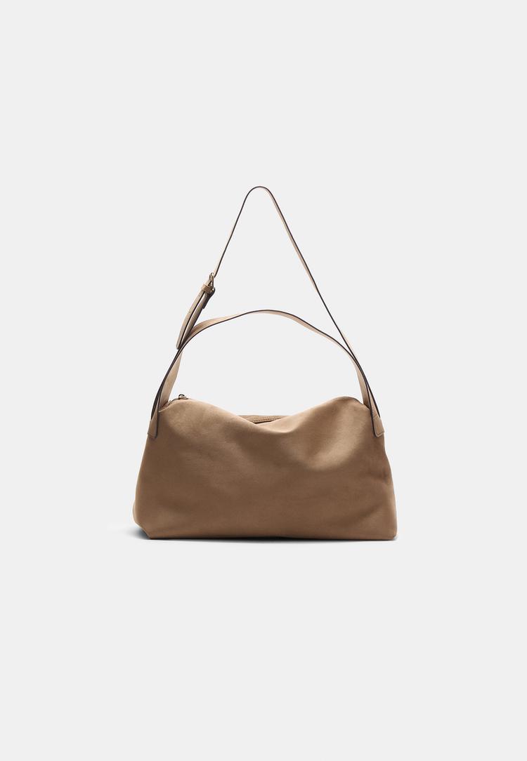 Stradivarius Kabelka Na Rameno Se Dvěma Uchy Caramel Os
