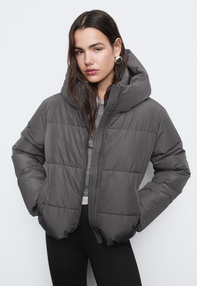 veste matelassee basique a capuche