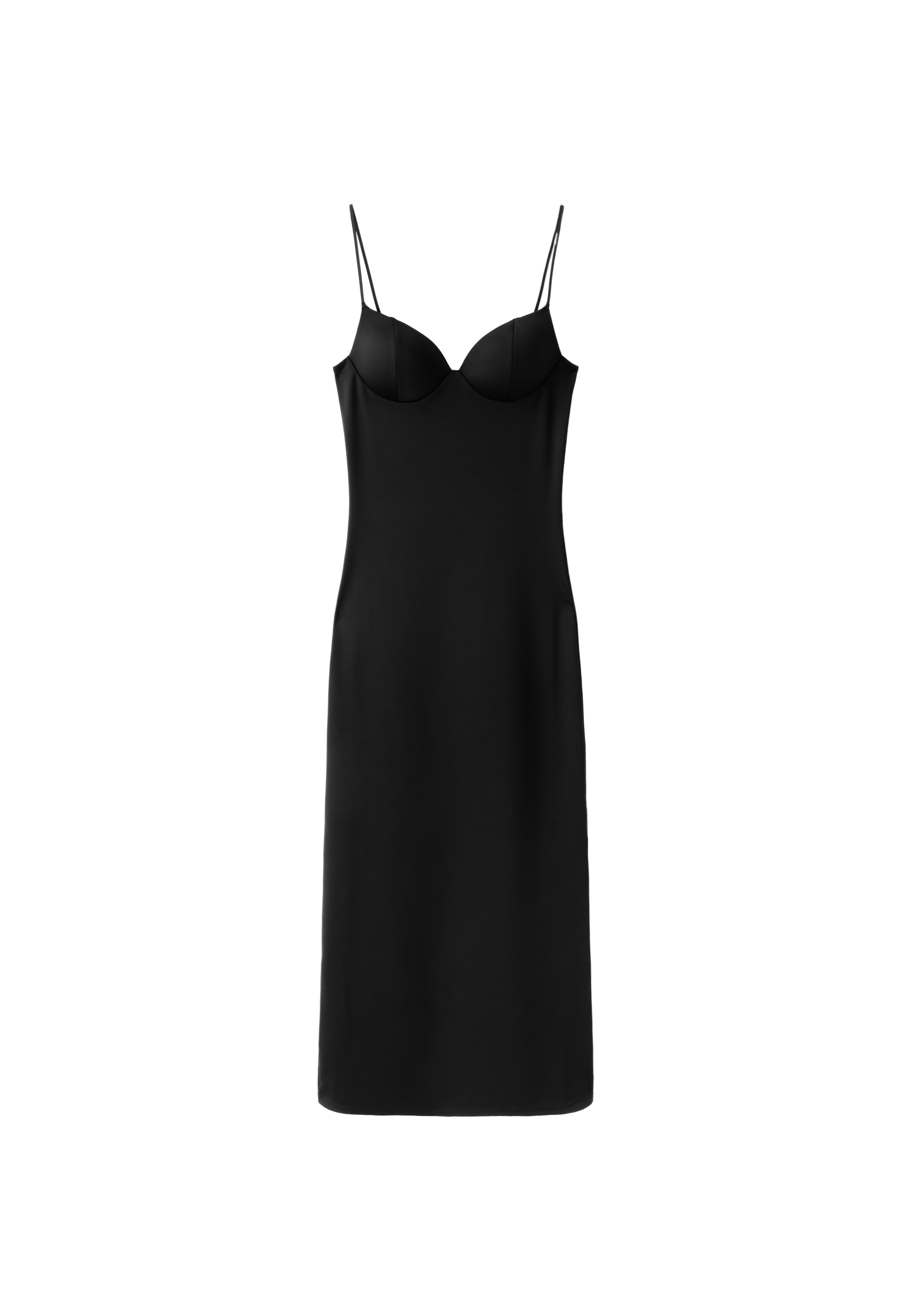 Shapewear fitted dress — Black