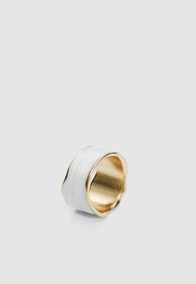 set 3 anillos irregulares