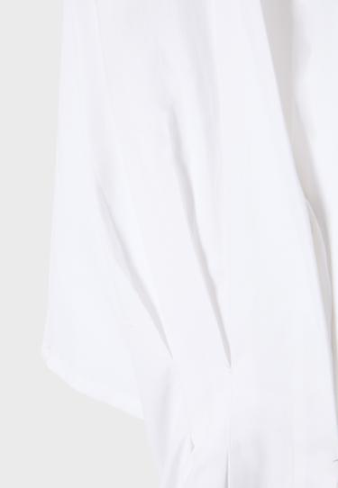 Fitted kimono sleeve shirt with pleats — White 9