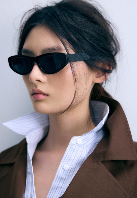 Stradivarius Short Flowing Trench Coat With Belt Brown S