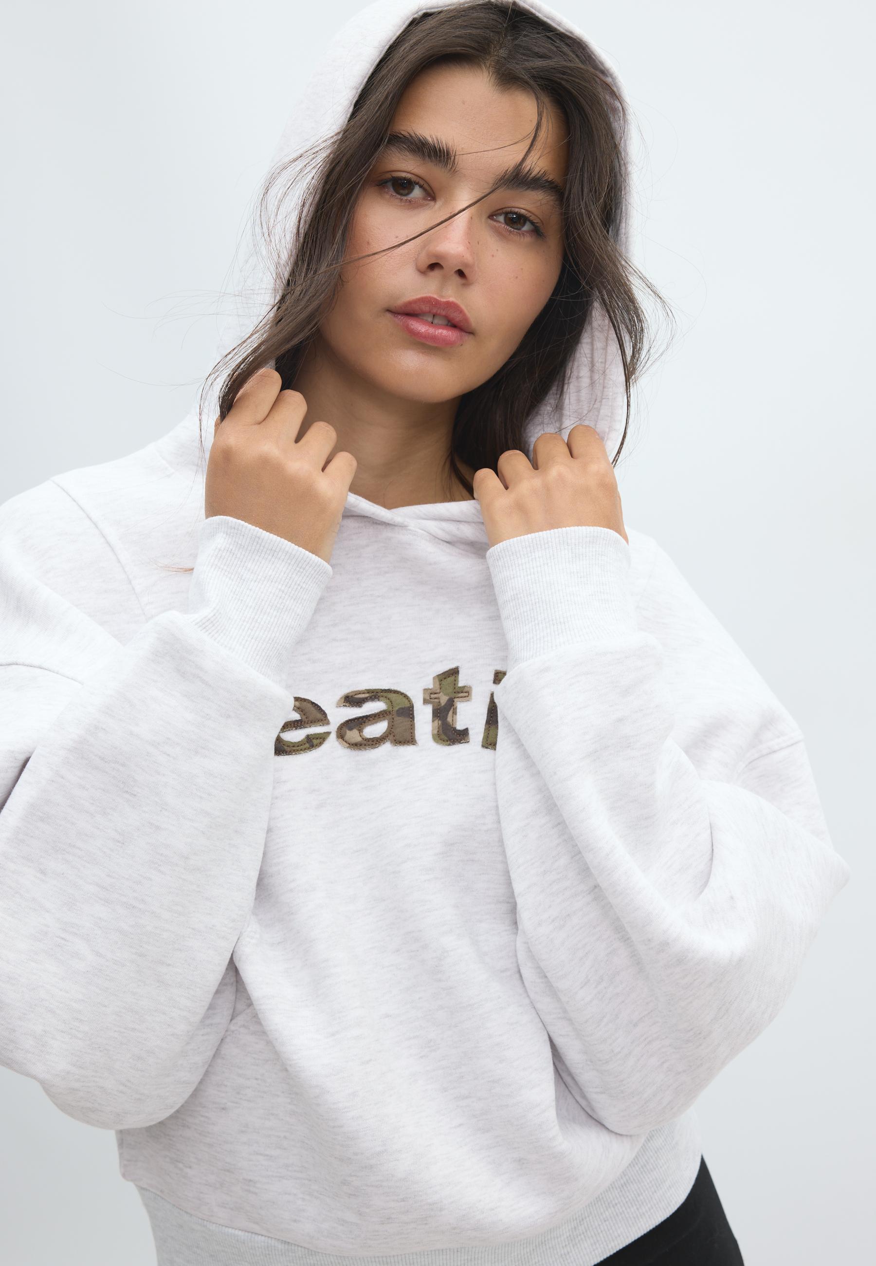 Stradivarius Yazılı kapüşonlu sweatshirt görsel 3