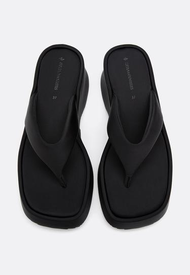 Platform thong sandals — BLACK  3