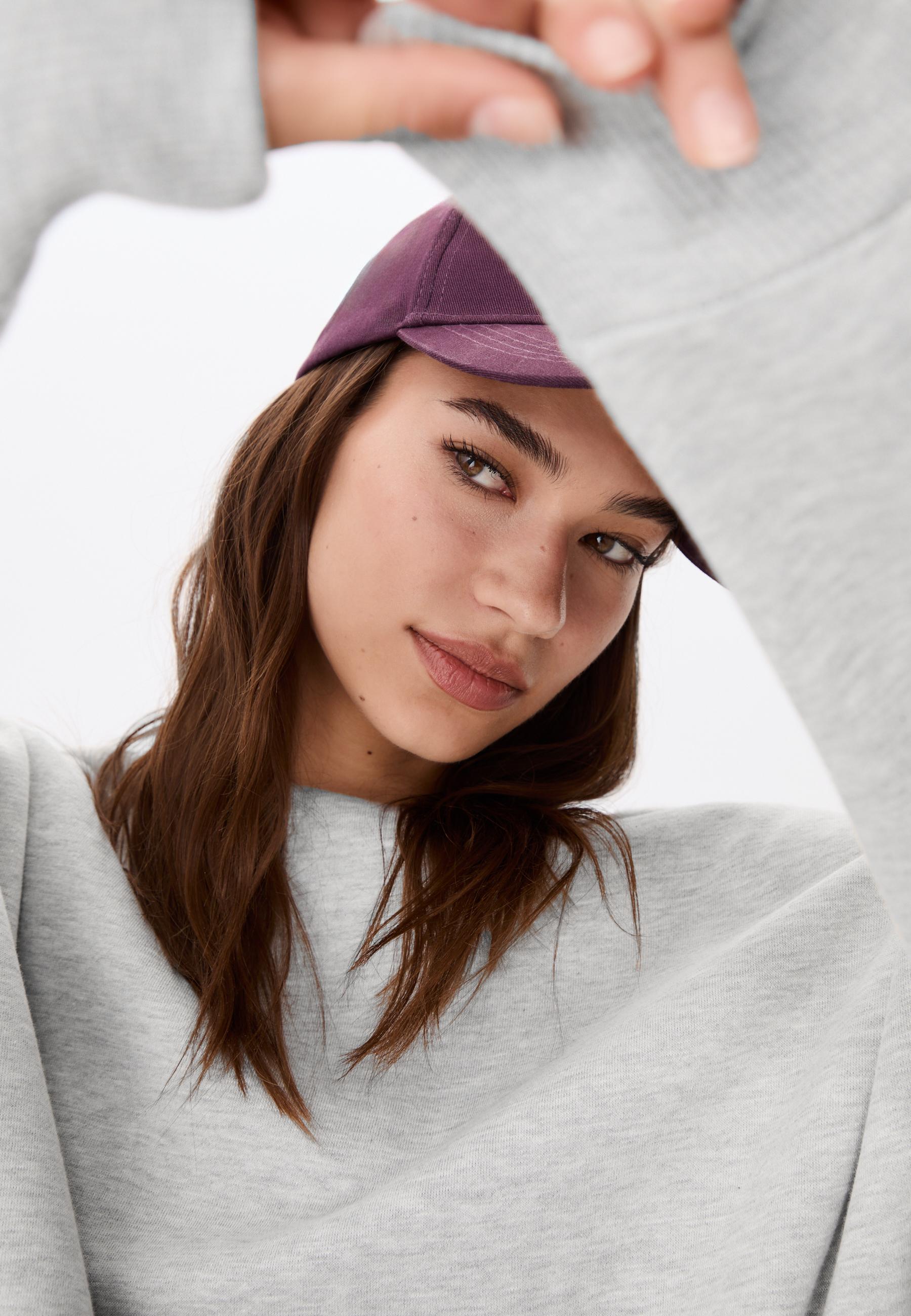 Basic off-the-shoulder sweatshirt — Grey melange