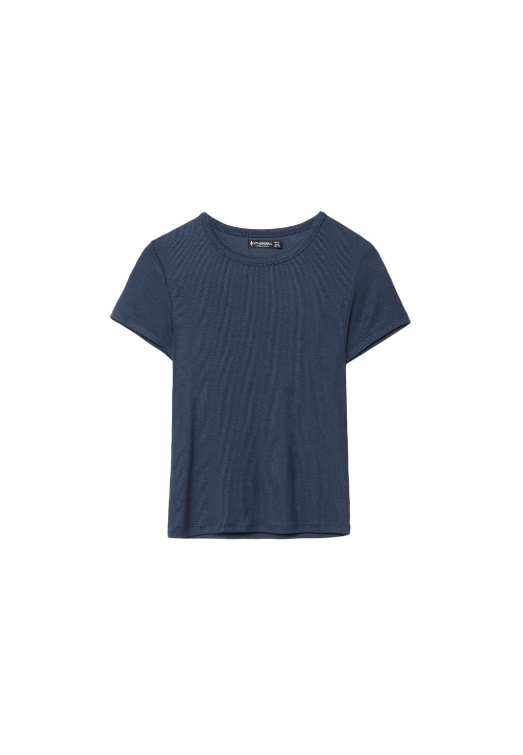 T-shirt manches courtes côtelé