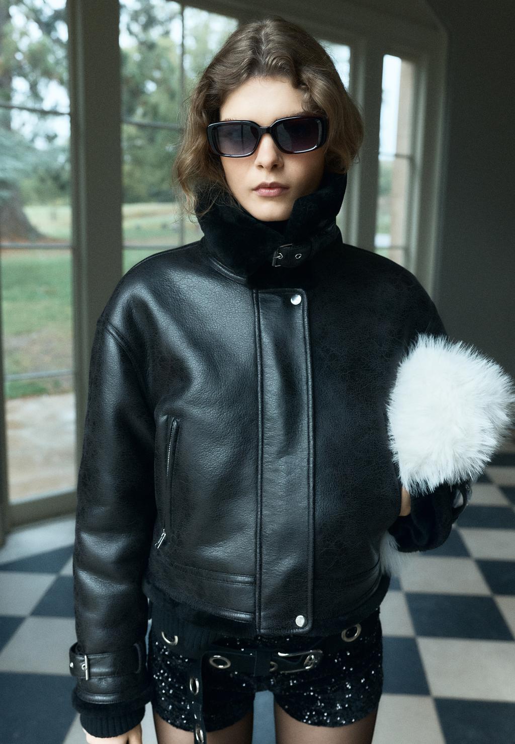Blouson court double face