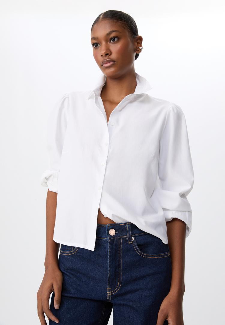 camisa basica popelin abullonada