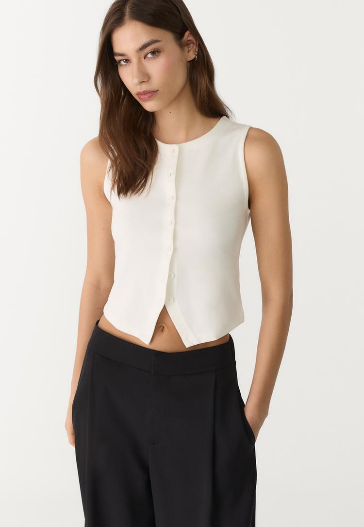 pantalon culotte vestir pinzas
