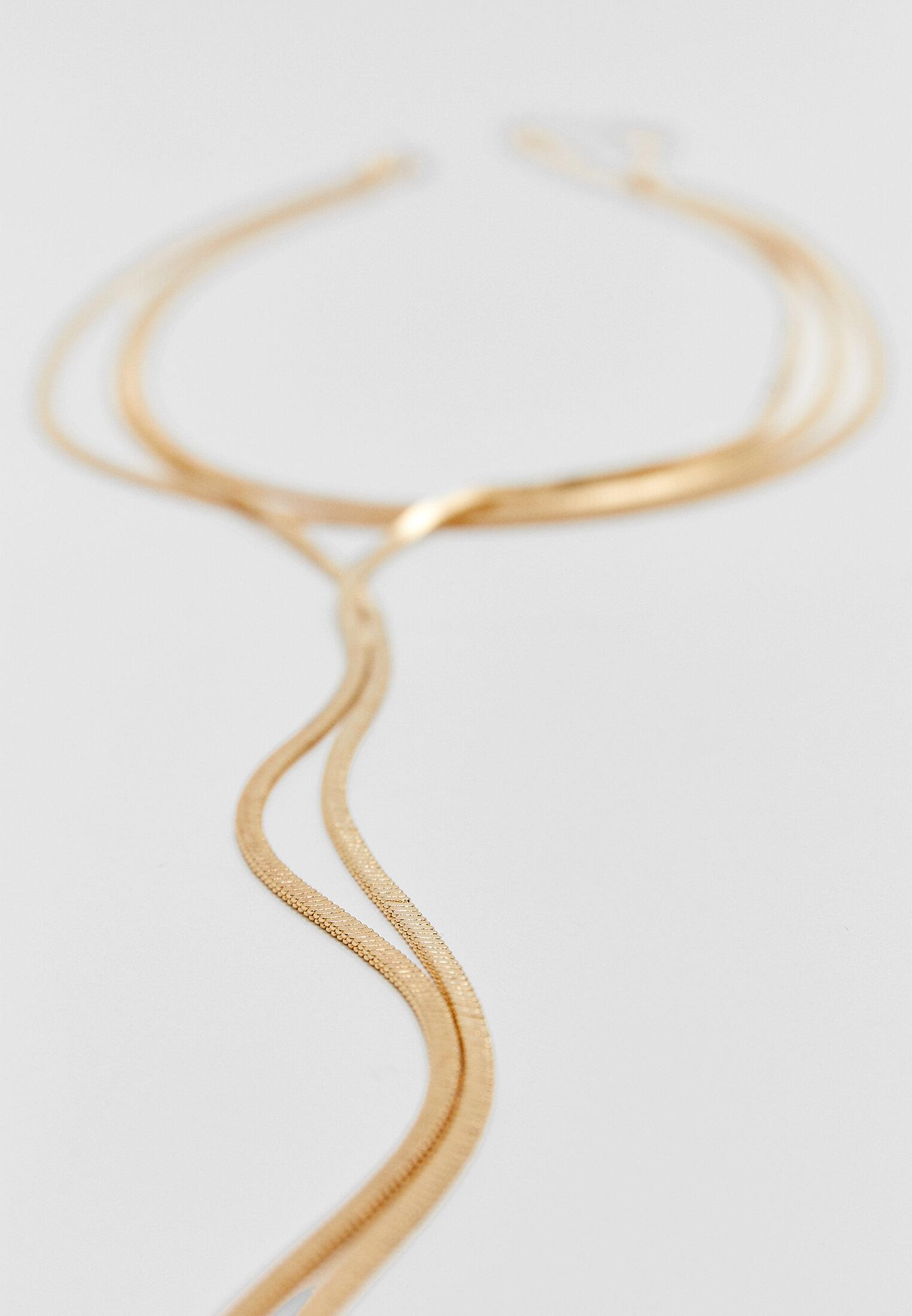 Long multi-chain necklace — Gold