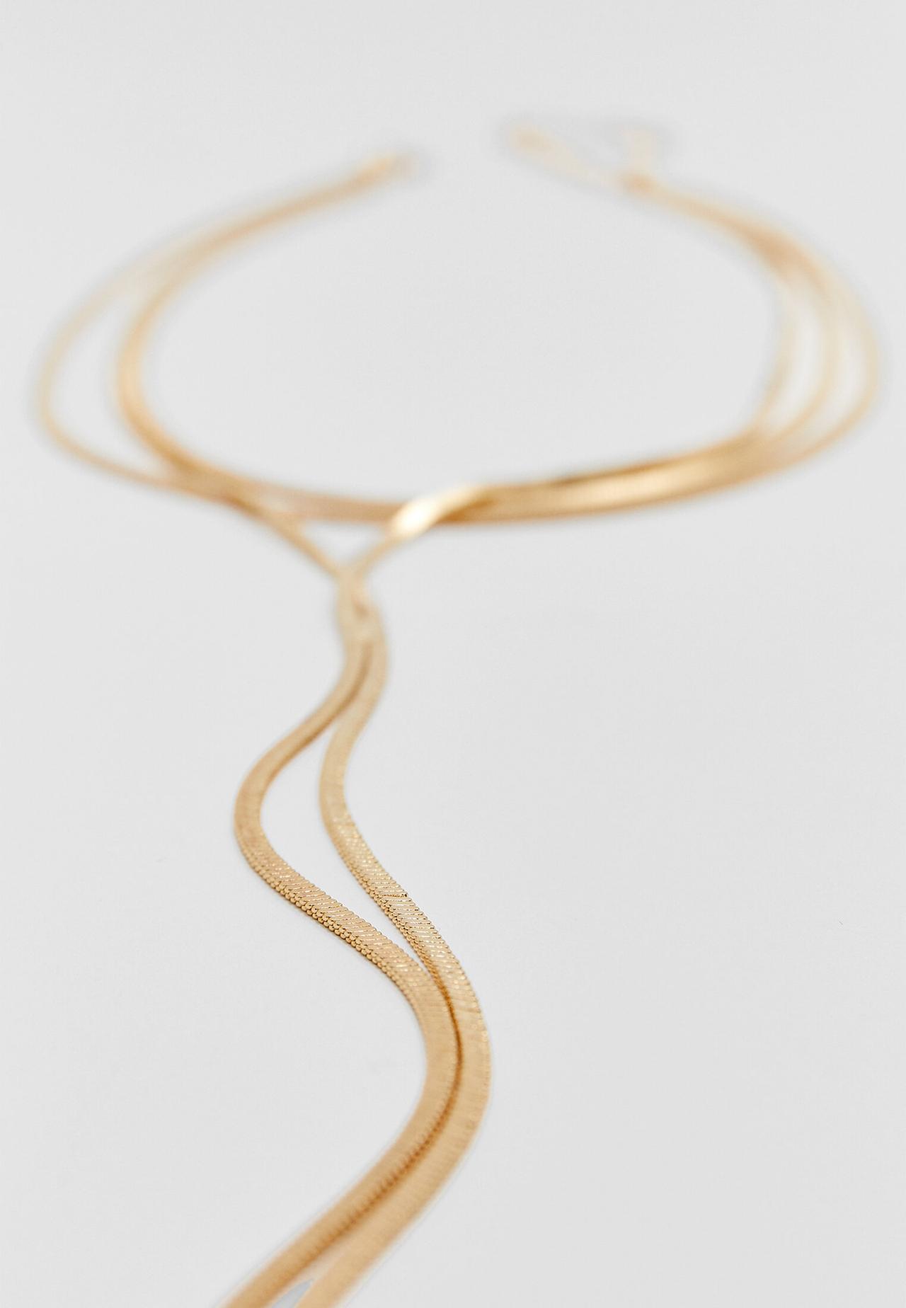 Long multi-chain necklace — Gold
