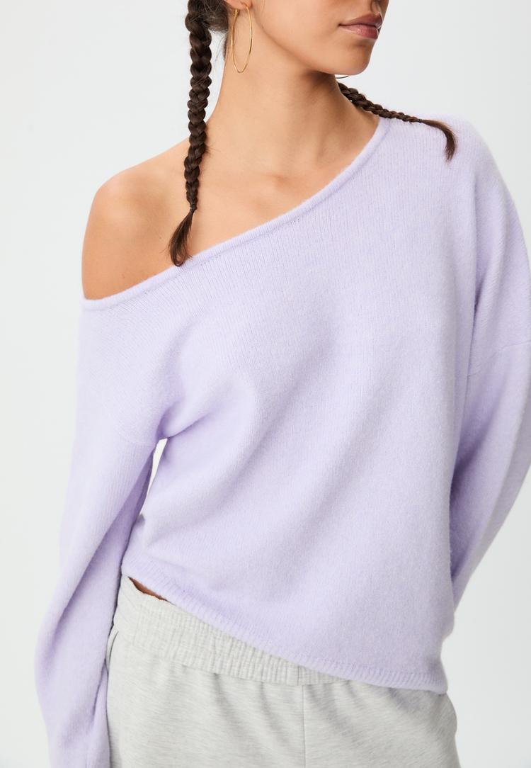 camisola de malha assimetrica