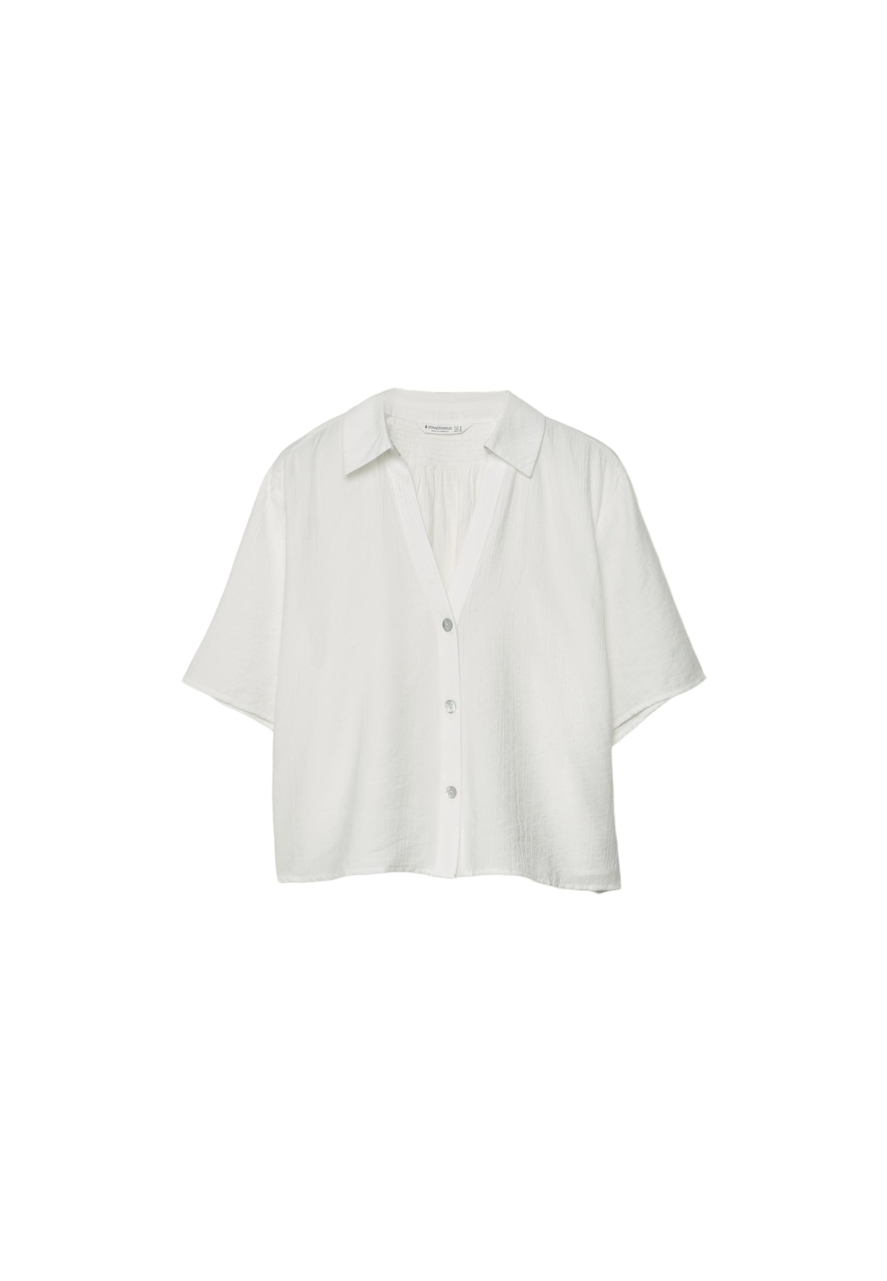 Button-up flowing shirt — White