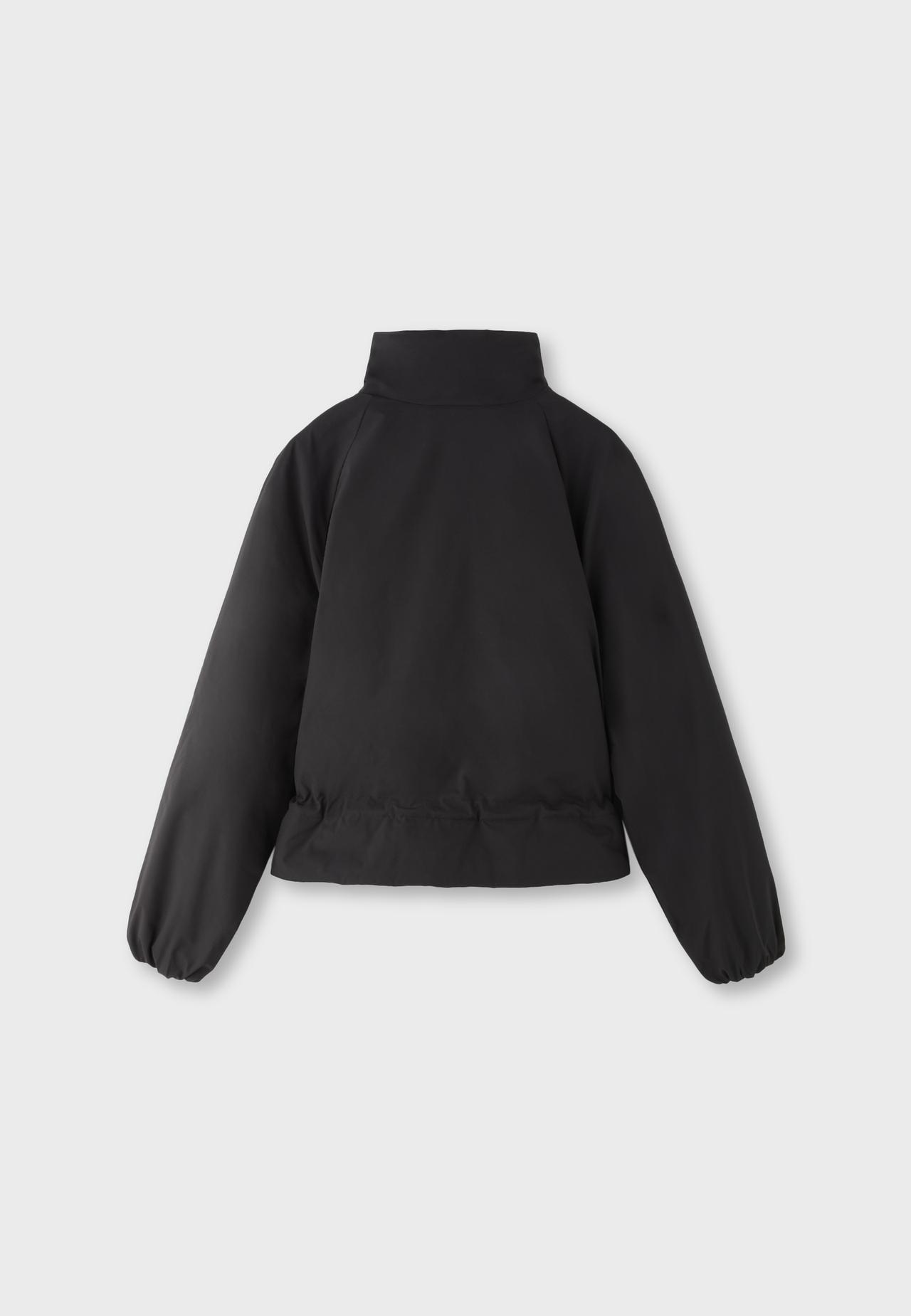 Peplum puffer jacket — Black