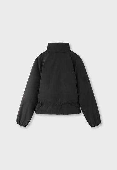 Peplum puffer jacket — Black 8
