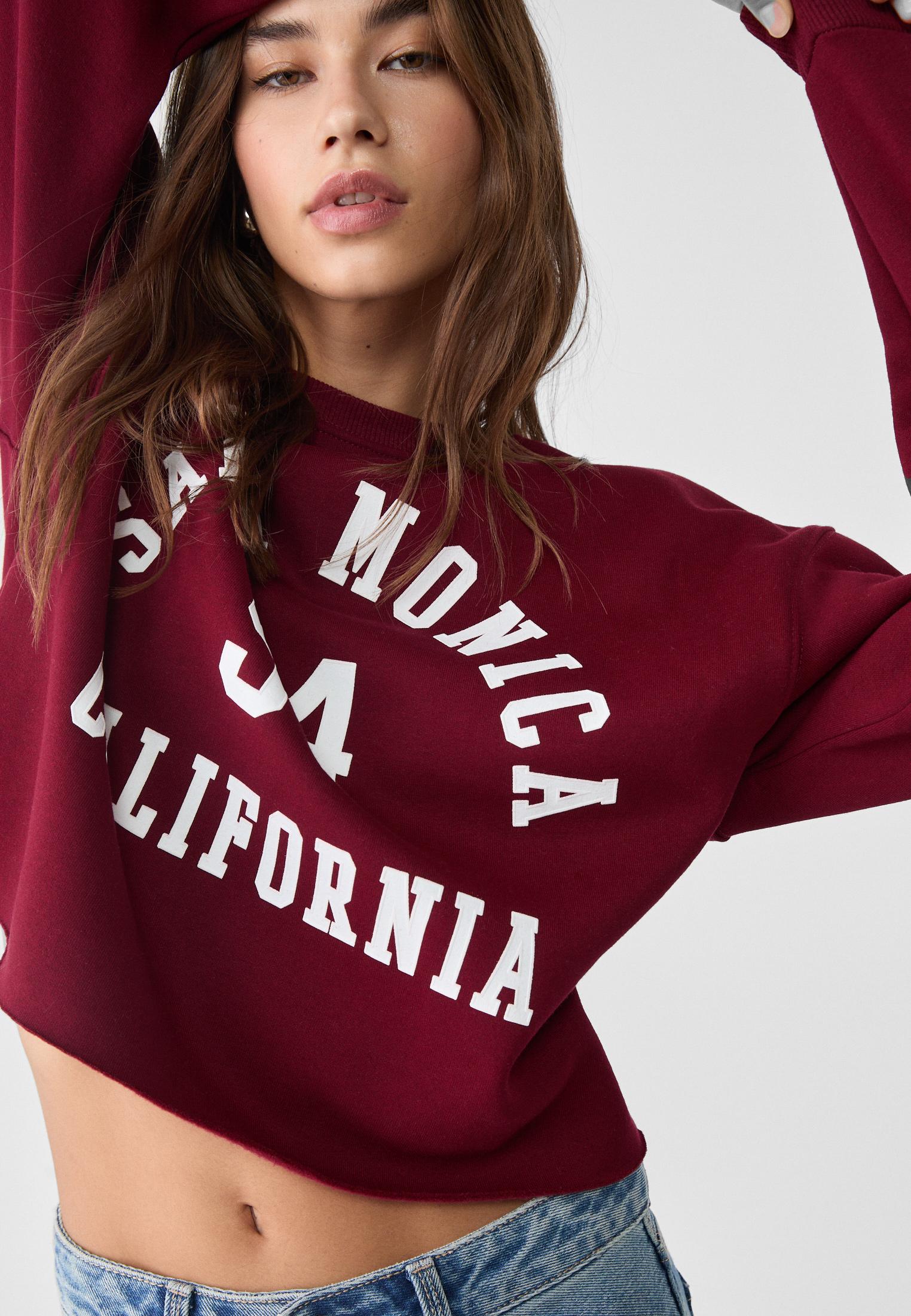 Cropped sweatshirt for outlets women