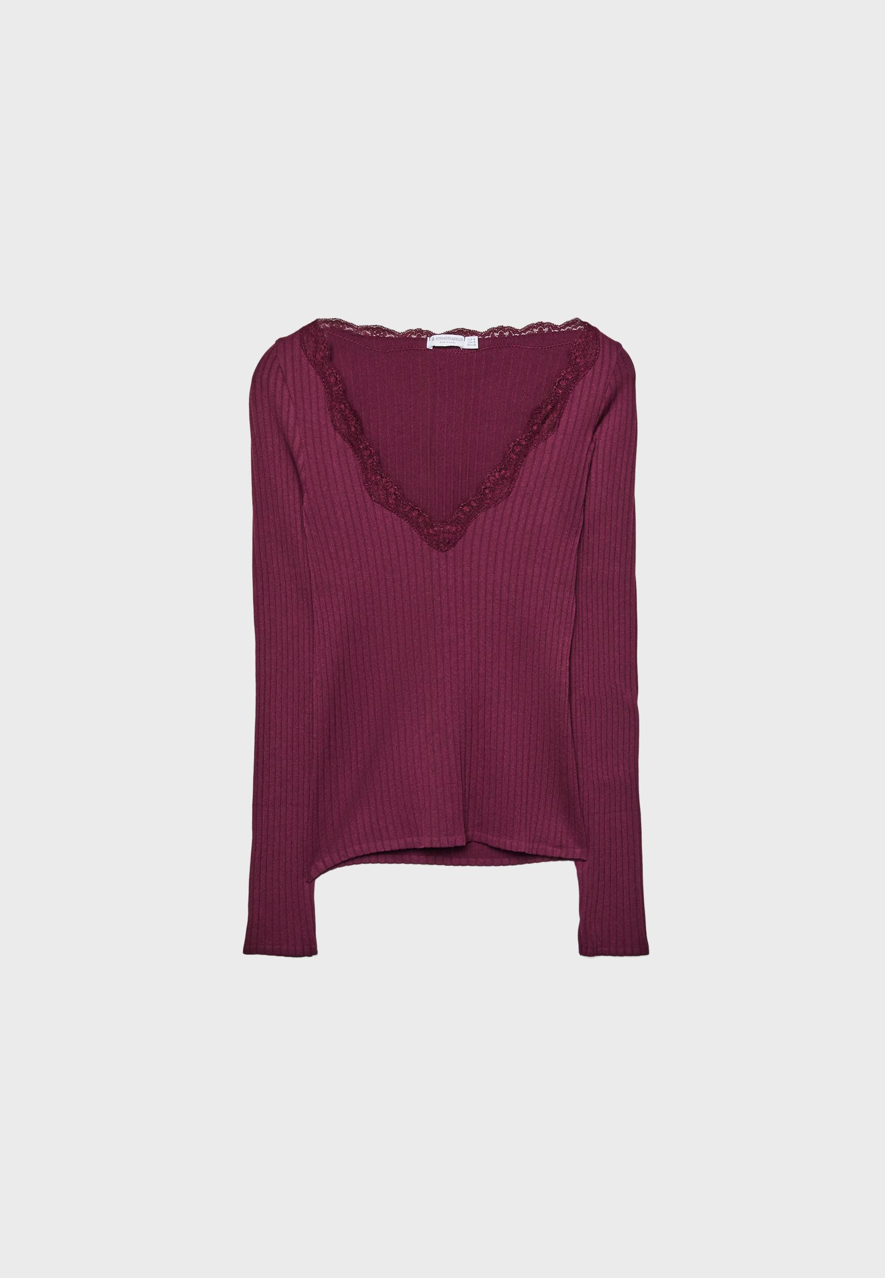 Seamless lace top — Purple