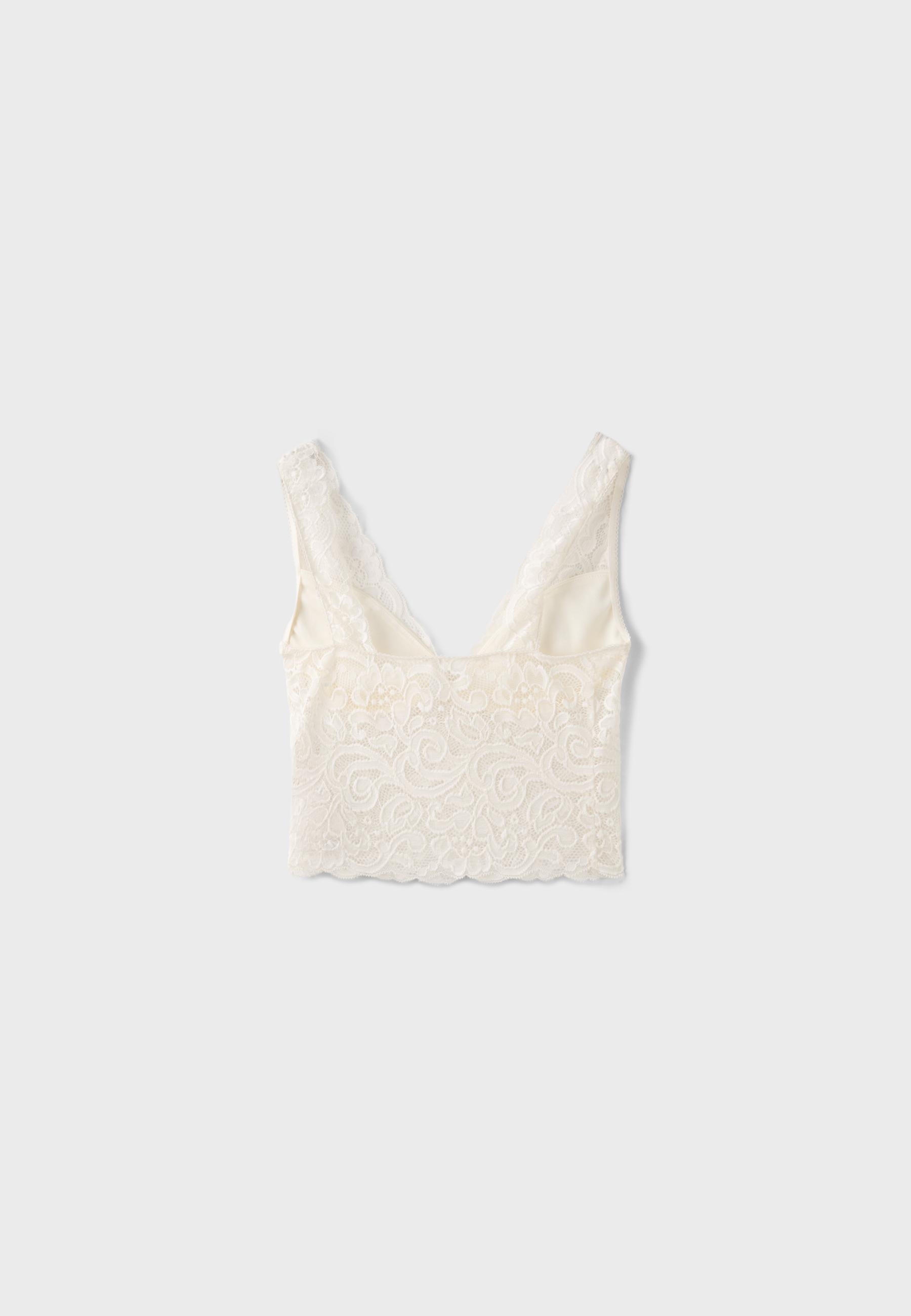 Lace top — Ecru