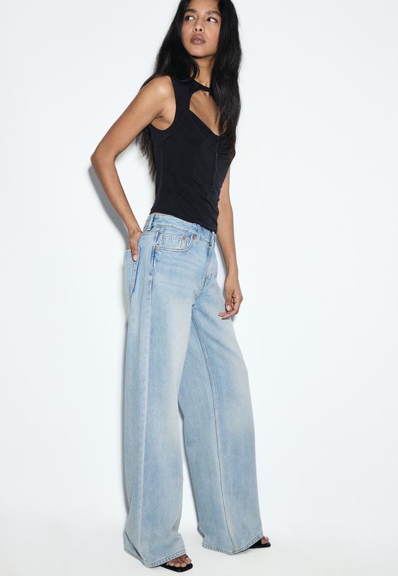 D91 Düşük Bel Geniş Paça Jean