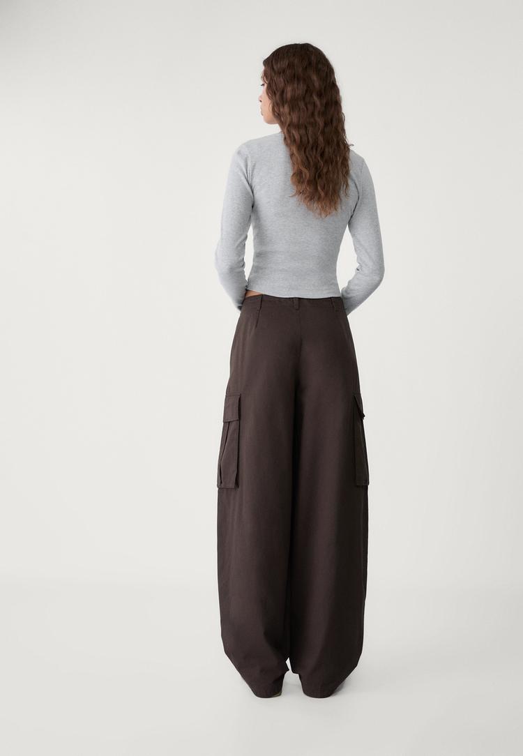 pantalon cargo parachute