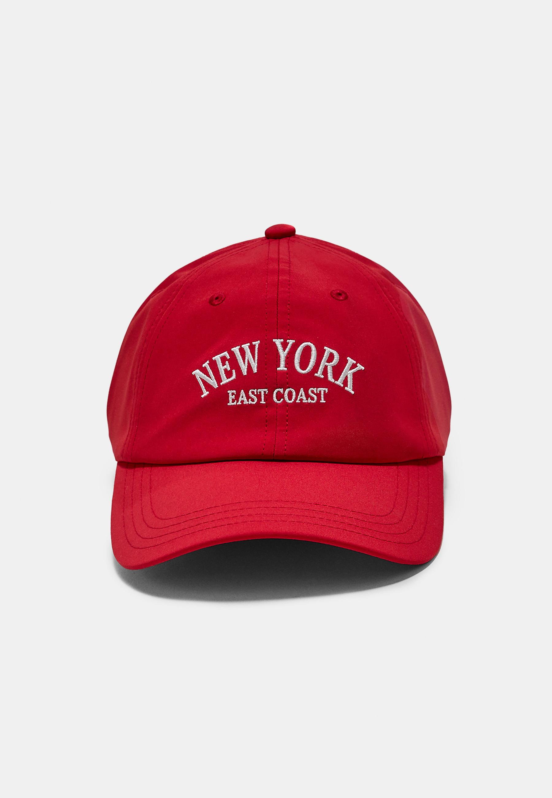 Stradivarius Καπέλο Με Κέντημα New York Κόκκινο Os