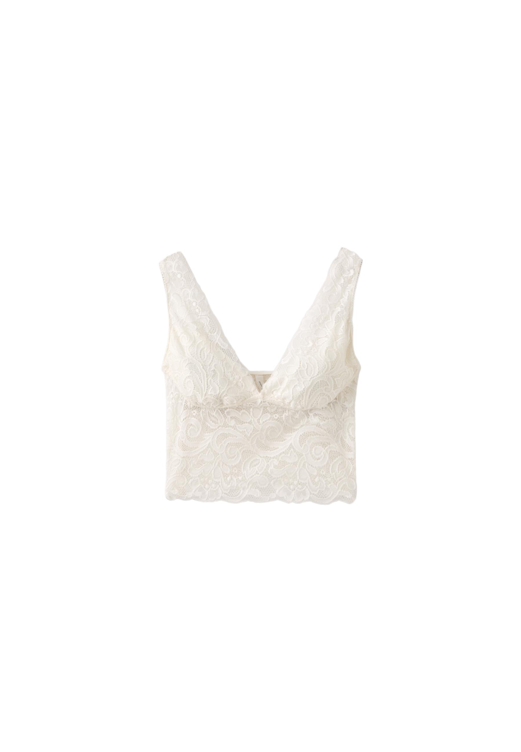 Lace top — Ecru