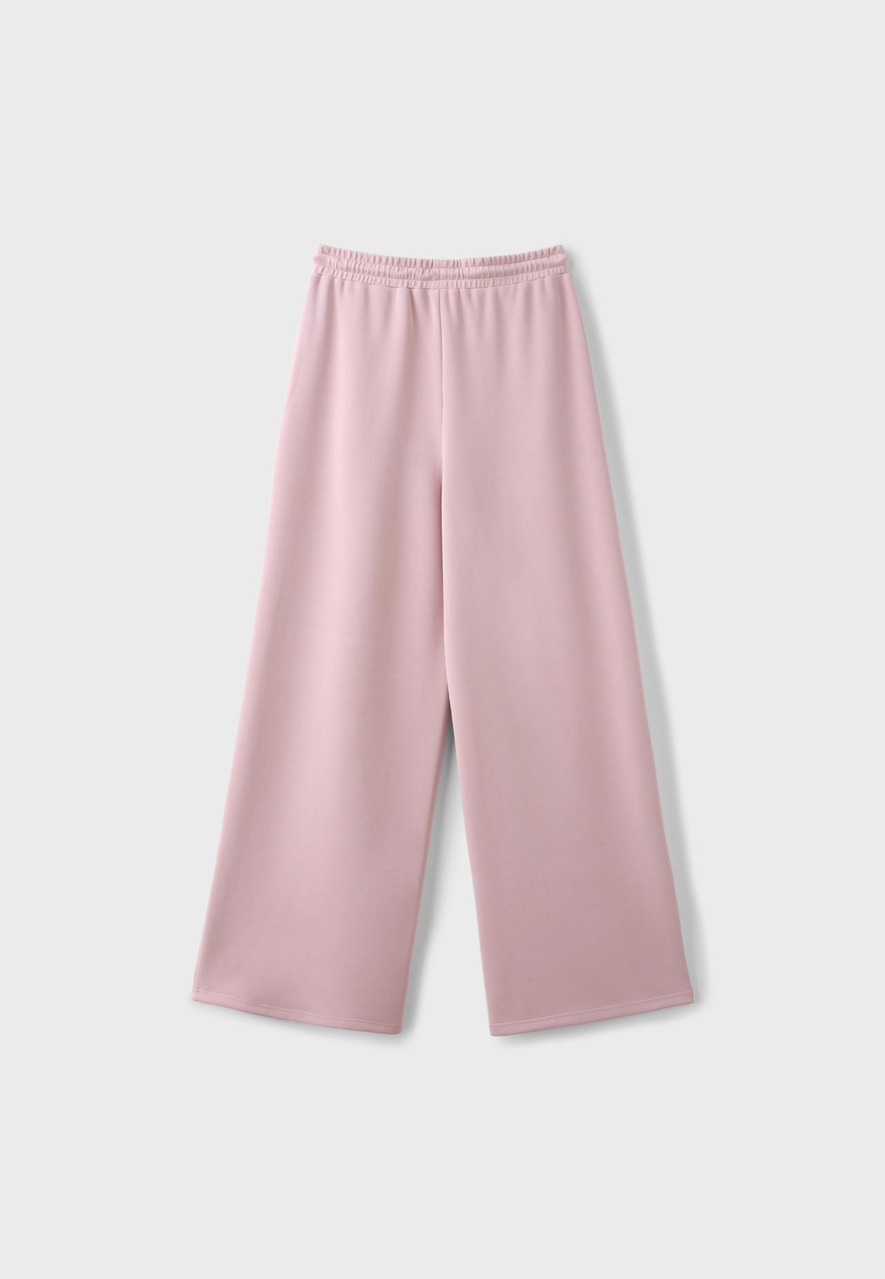 Soft-touch palazzo jogger trousers — Pastel pink