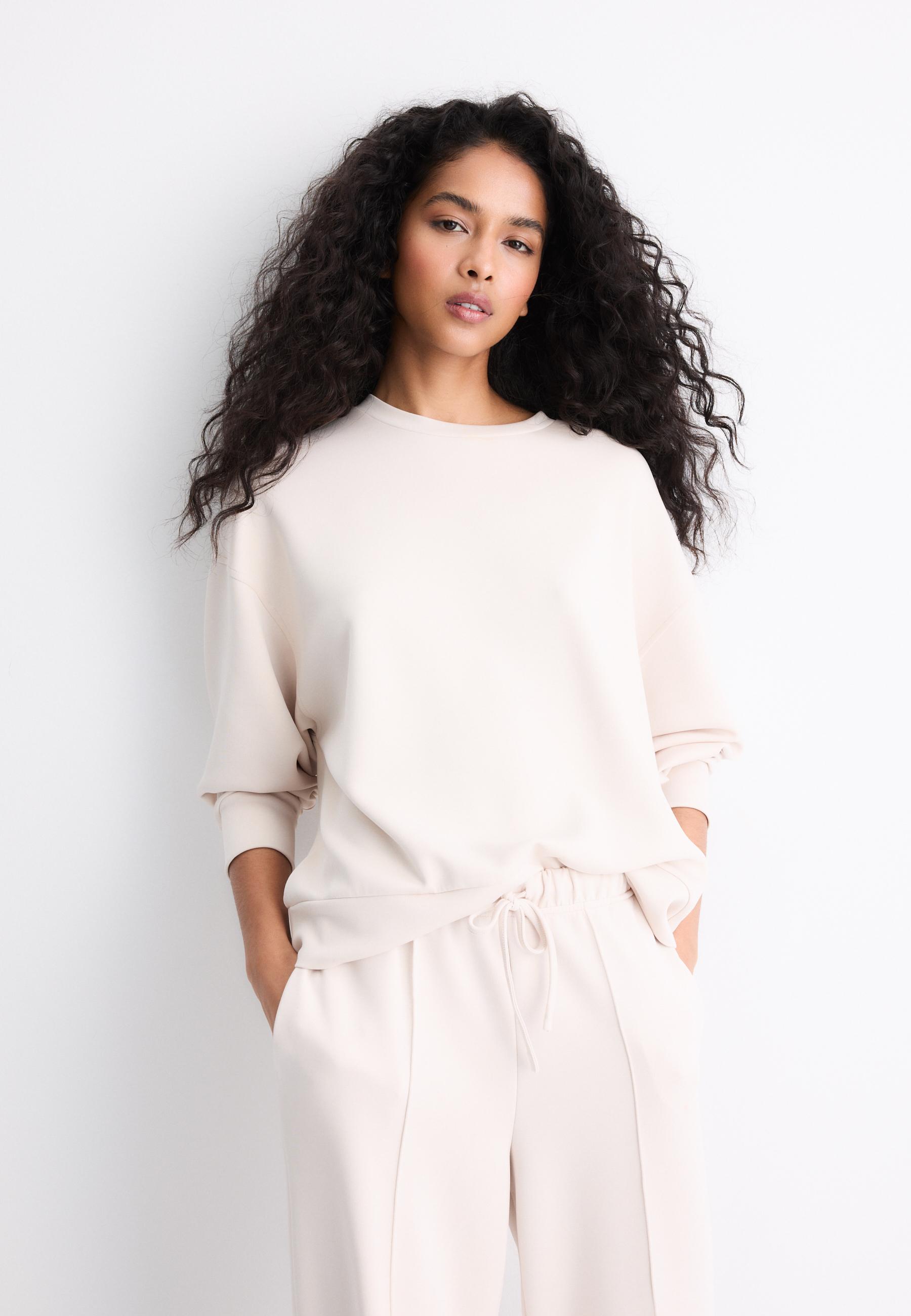 Basic soft-touch sweatshirt — Stone