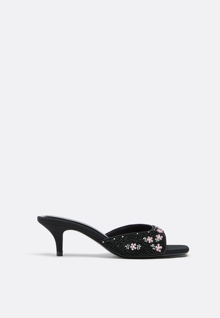 sandales a talon avec perles