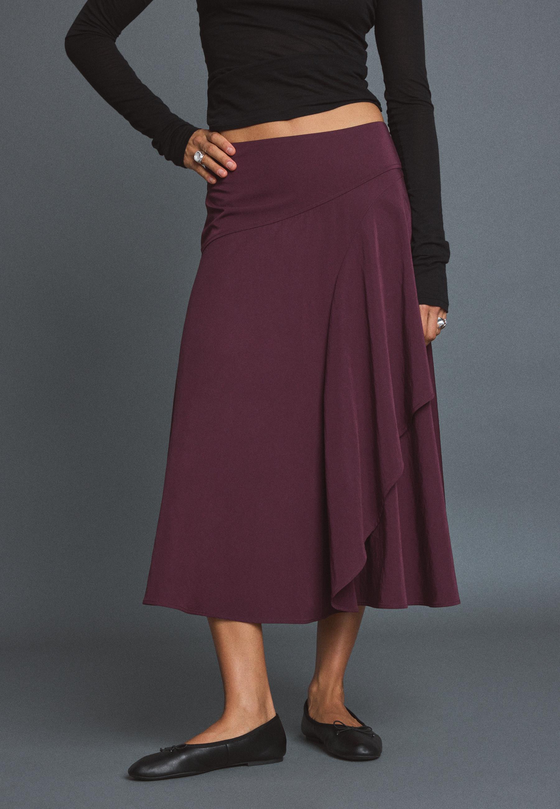 Layered midi skirt — Purple