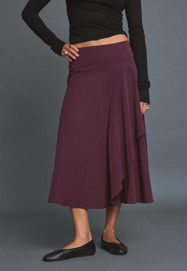 Layered midi skirt — Purple 3