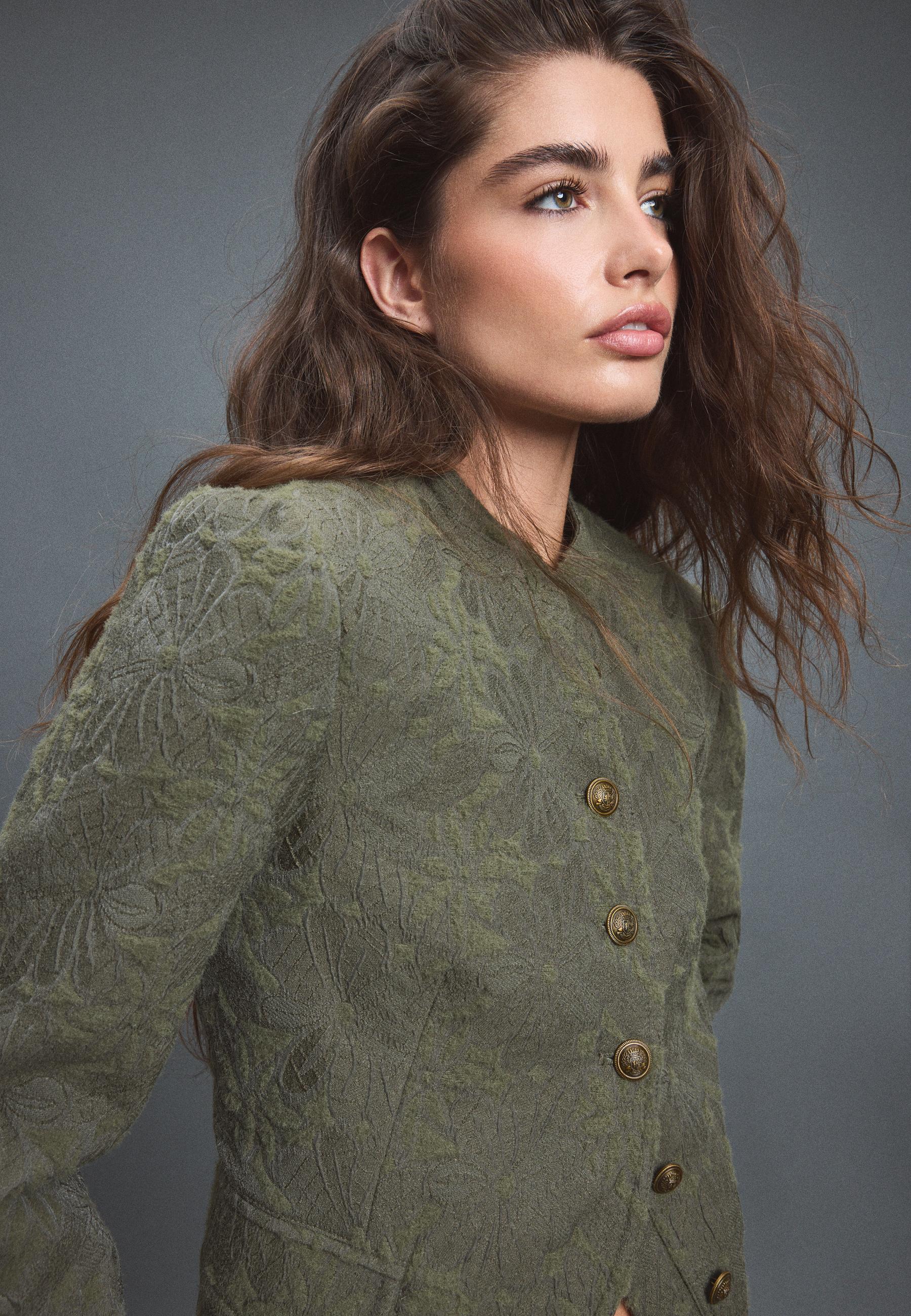 Jacquard blazer — Khaki