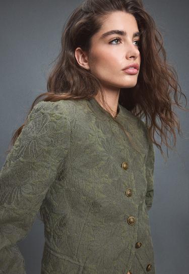 Jacquard blazer — Khaki 6