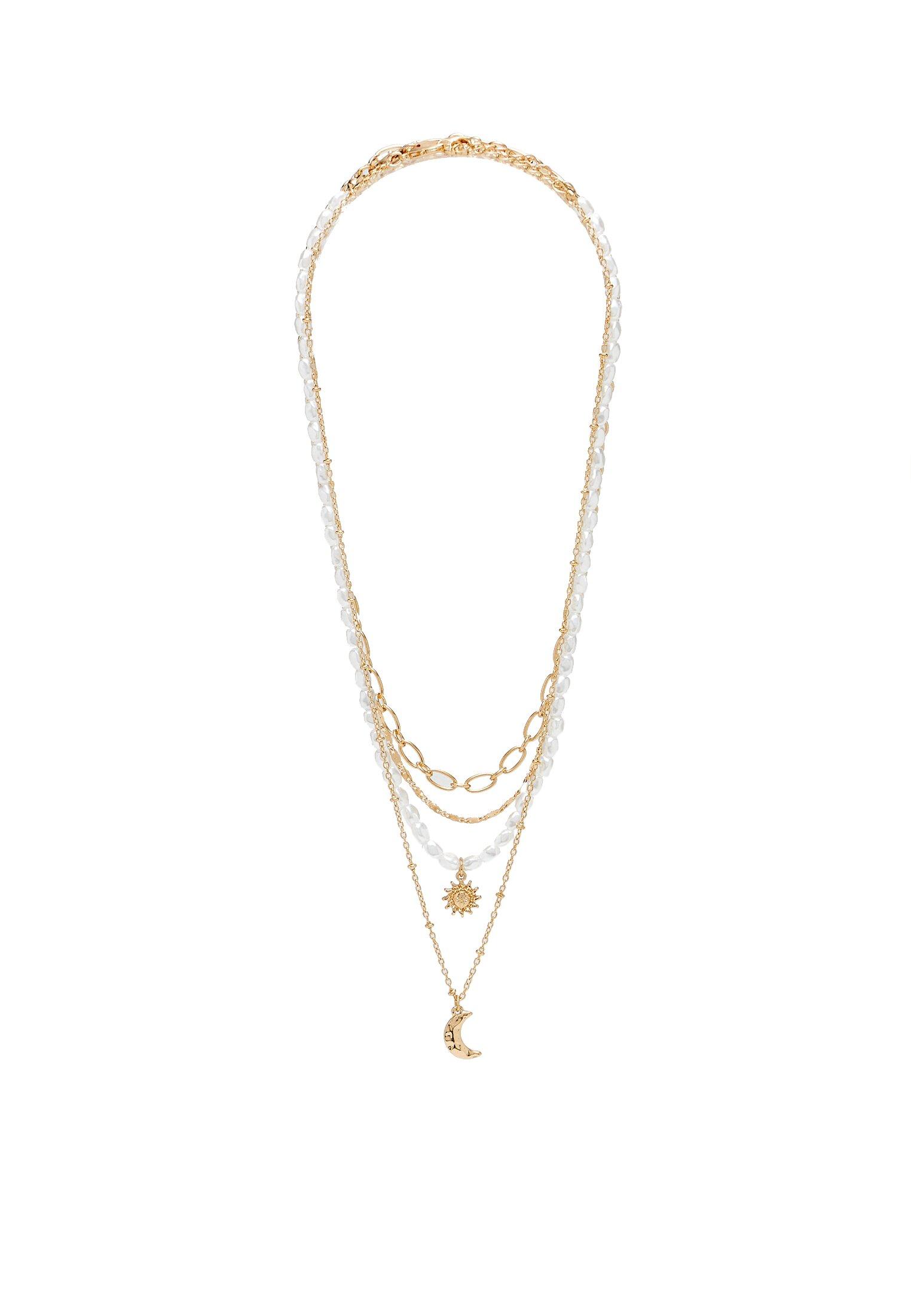 Set of 4 moon and sun necklaces — Gold