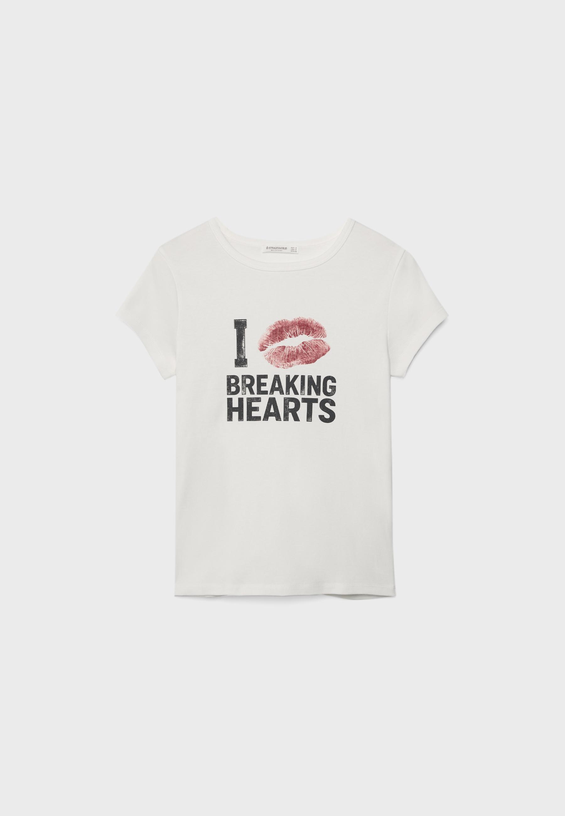 Positional short sleeve T-shirt — White