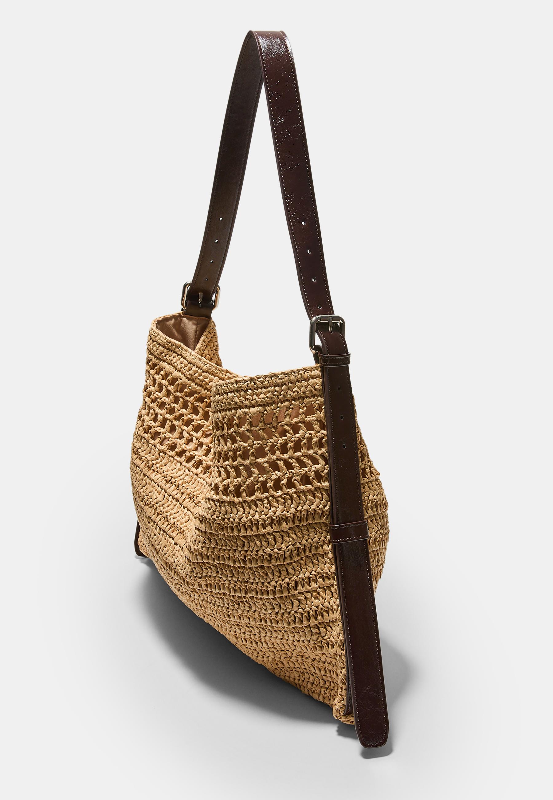 Crochet shoulder bag — Ecru