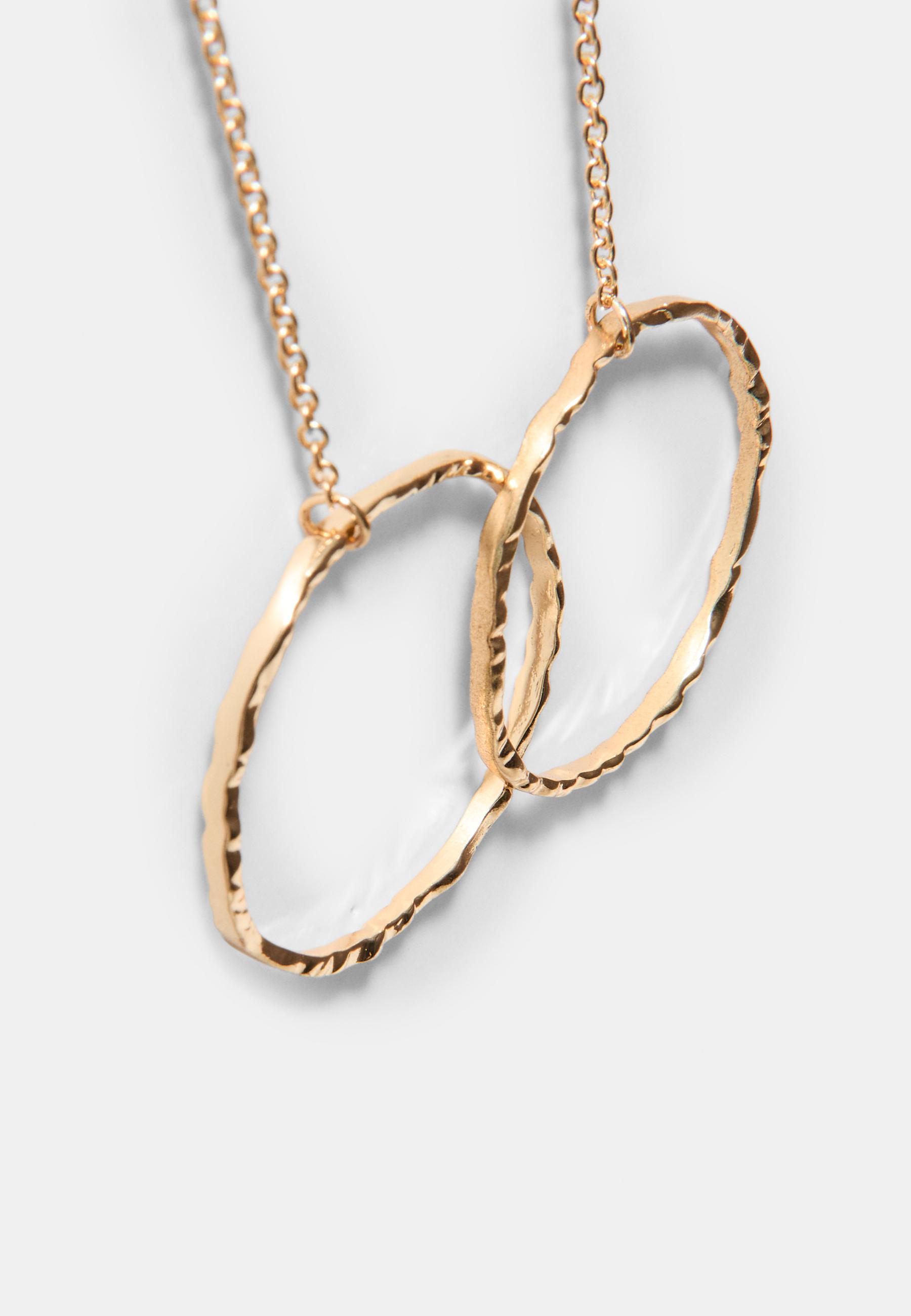 Long circle dangle earrings — Gold