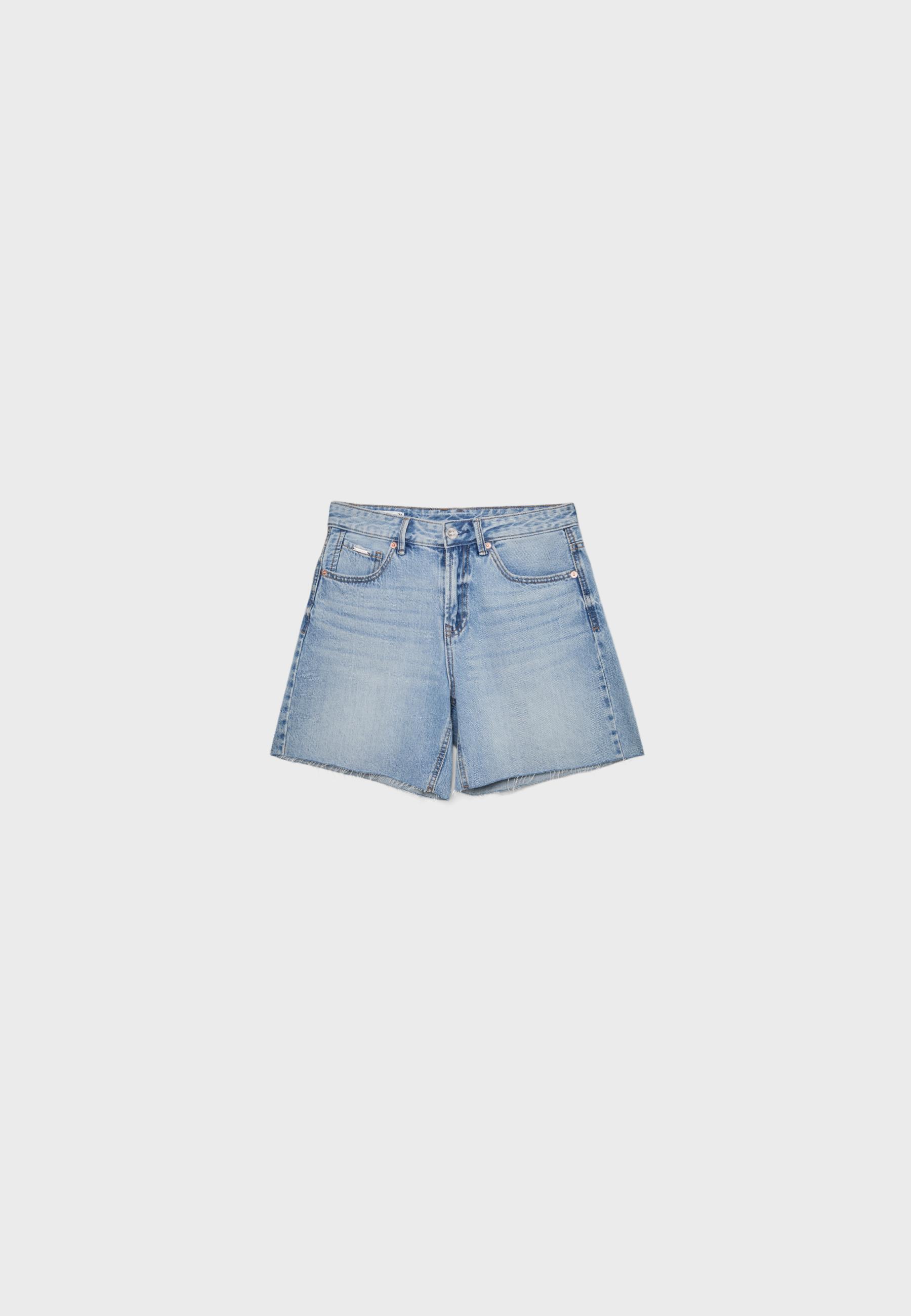 D93 Longline shorts — OVERDYED BLUE DENIM
