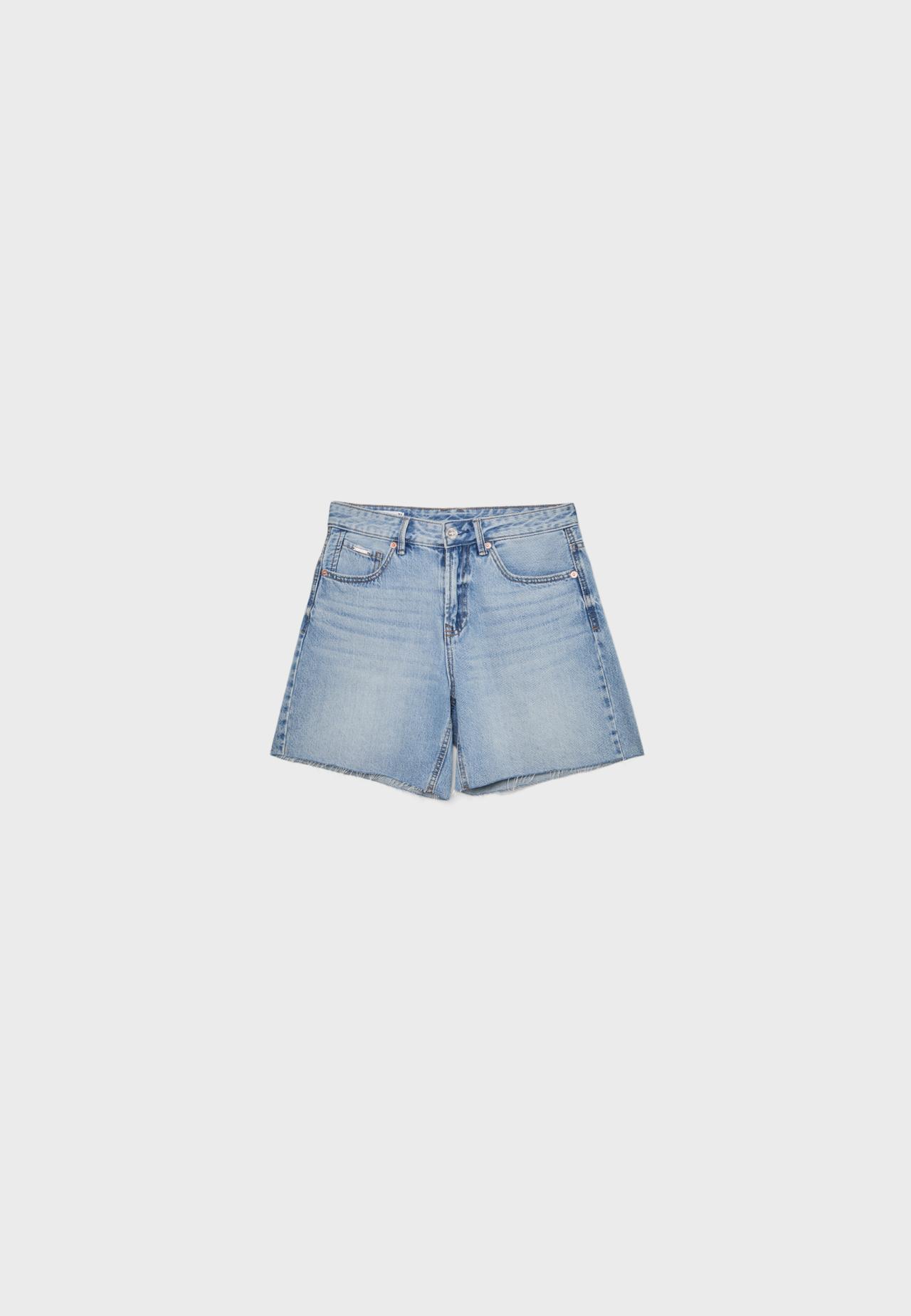 D93 Longline shorts — OVERDYED BLUE DENIM