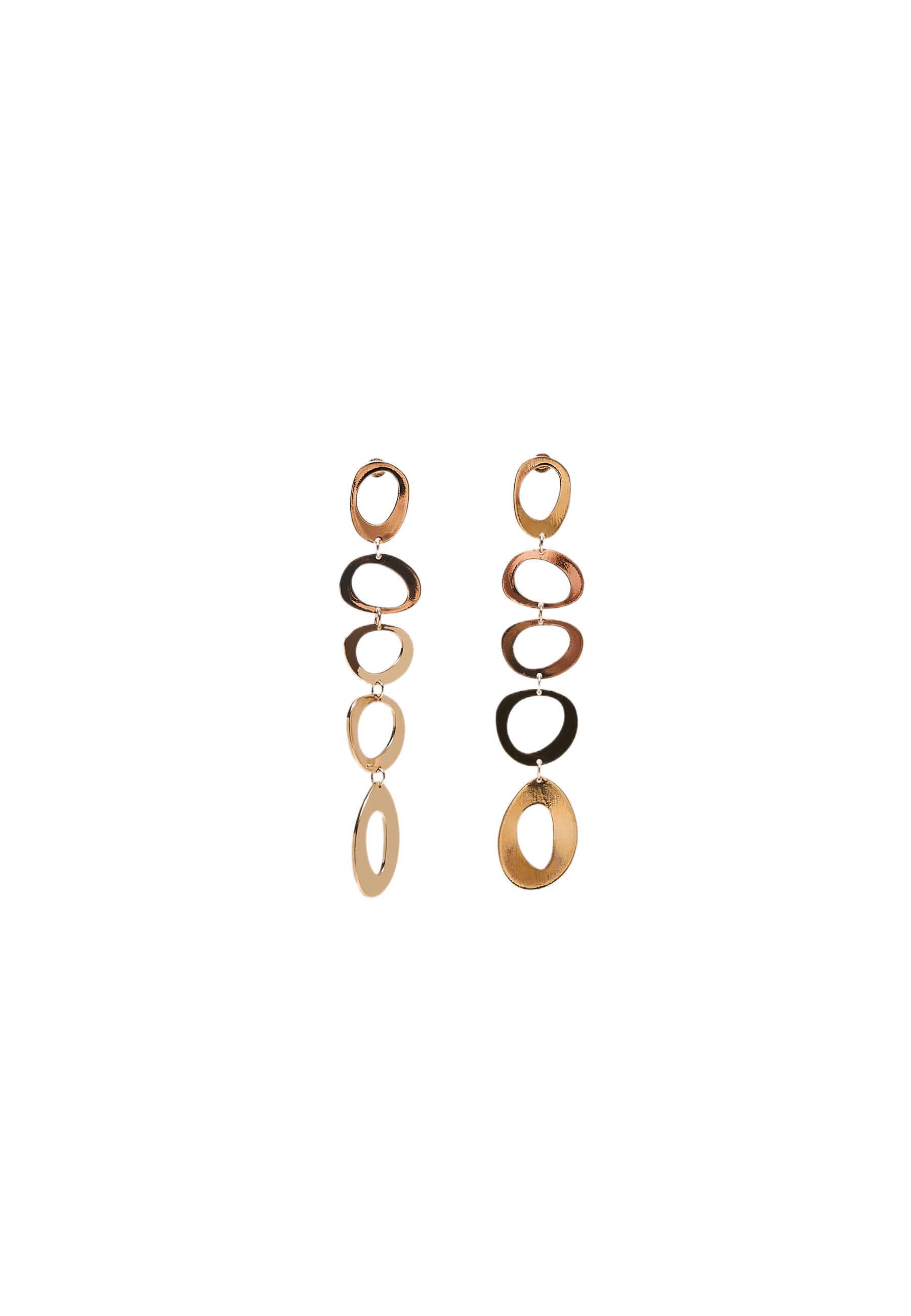 Circular dangle earring — Gold