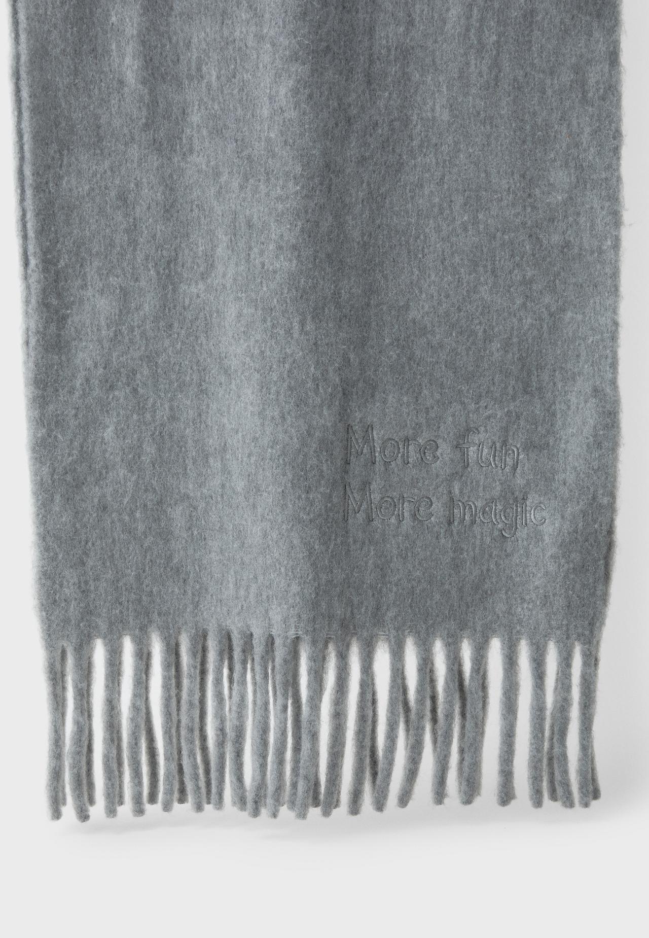 Slogan scarf — Dark grey