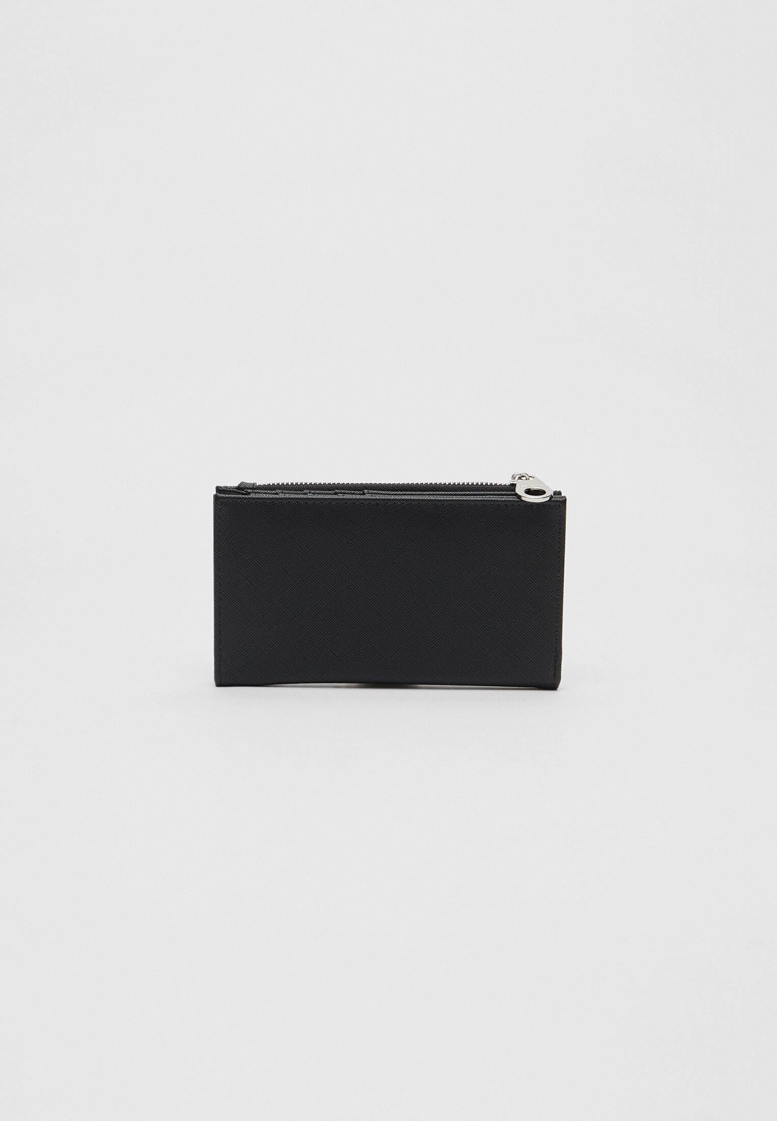 Basic zip-up purse — Black
