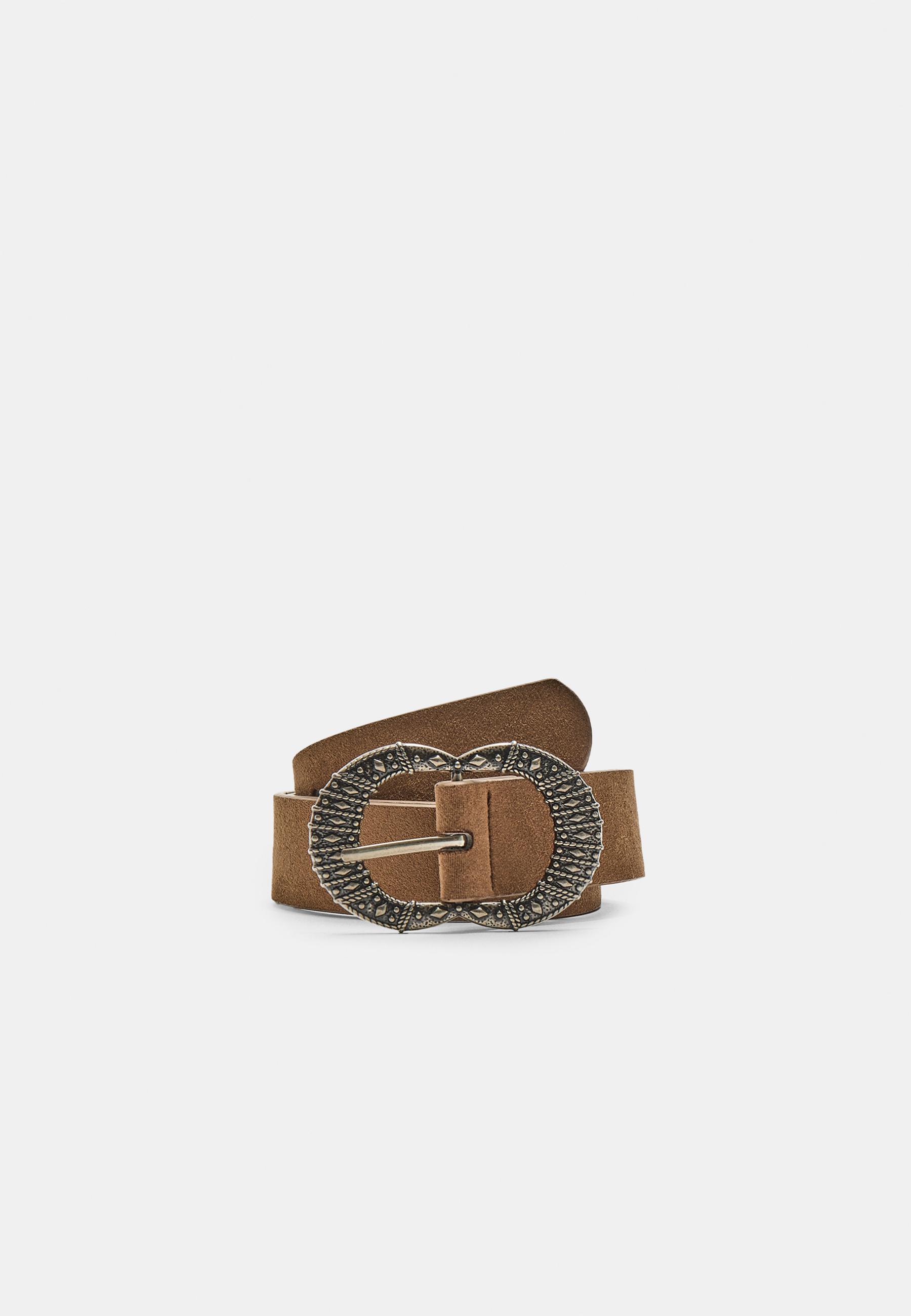 Embossed double-buckle belt - Women's fashion | Stradivarius