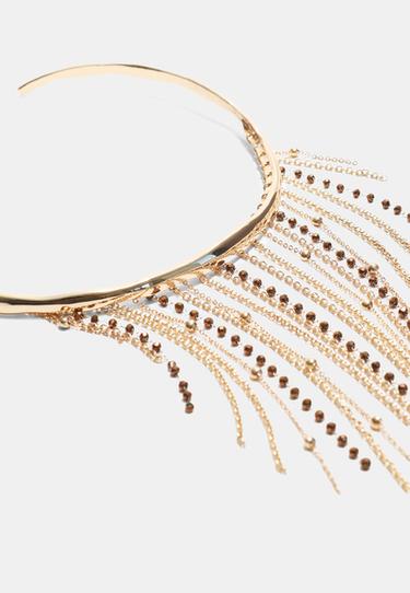 Waterfall choker necklace — Gold 5