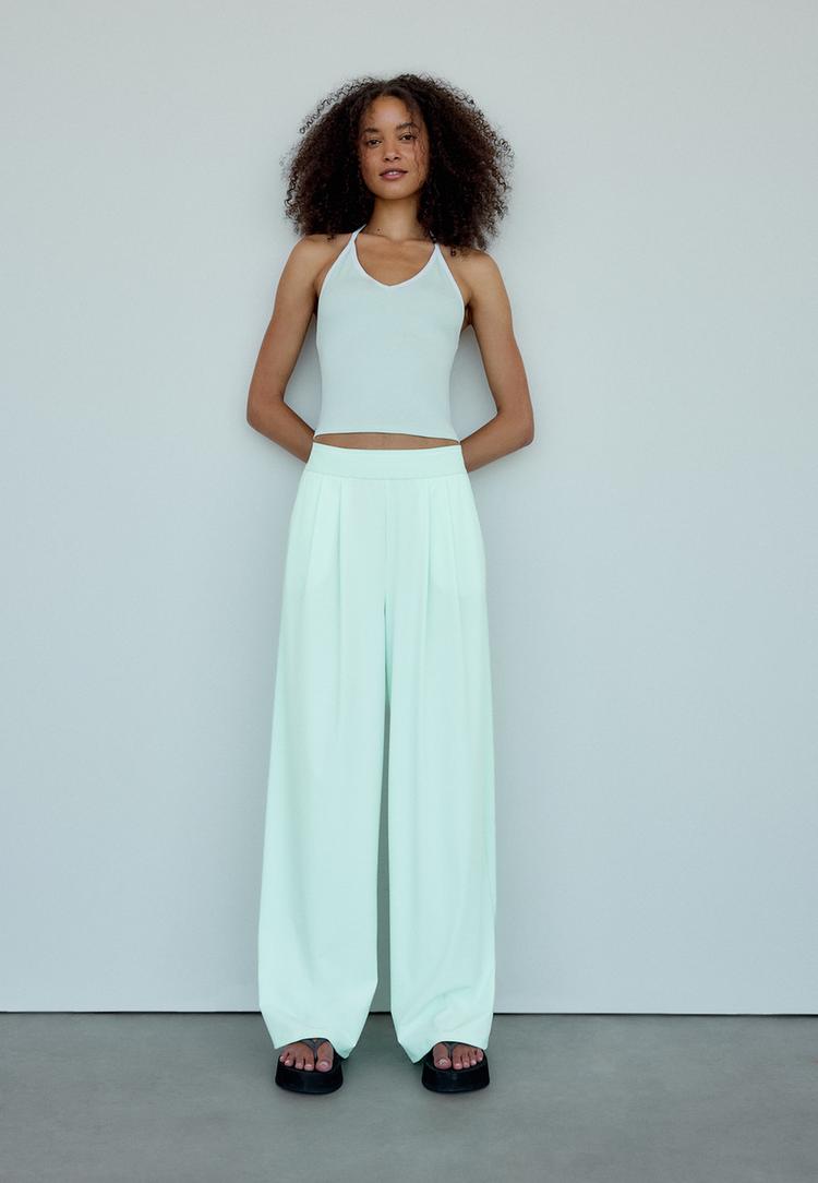 Stradivarius Jogger Palazzobyxa Resårmidja 0-506 L