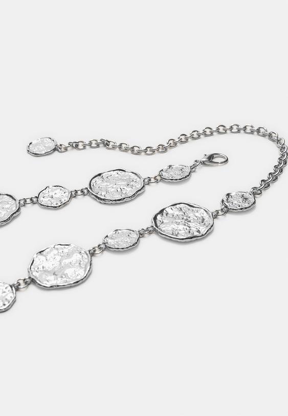 metal belt with round plates